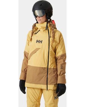 Helly Hansen Damen Powchaser Asymmetrische Skijacke - Mettallic
