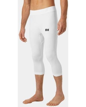 Helly Hansen Lifa Seamless Racing 3/4 Length Pants Hombre - Blanco