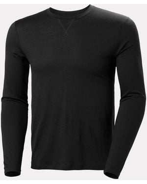 Helly Hansen Hh Merino Crew Base Layer - Negro