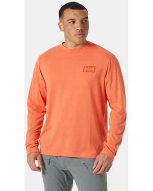 Helly Hansen Skog Graphic Long Sleeve Tee - Orange