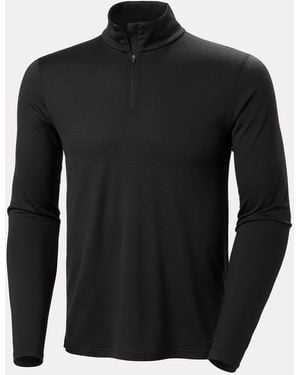 Helly Hansen Merino Half-Zip Base Layer - Black