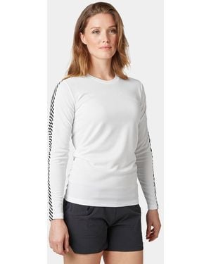 Helly Hansen Lifa Long Sleeve Crew Base Layer - White