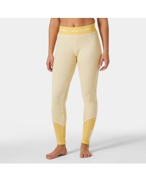 Helly Hansen Pantaloni Base Layer Midweight Lifa Merino Donna Giallo