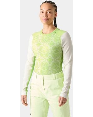 Helly Hansen Sous-Pull Femme Midweight Lifa Merino Graphic Vert