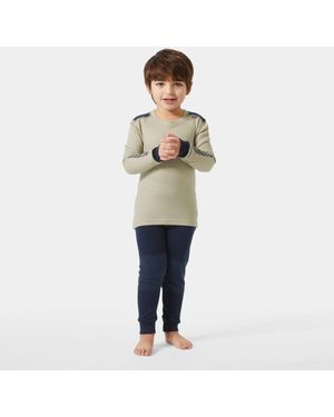 Helly Hansen Kinder Lifa Base-Layer-Set Aus Merino-Wolle - Grün