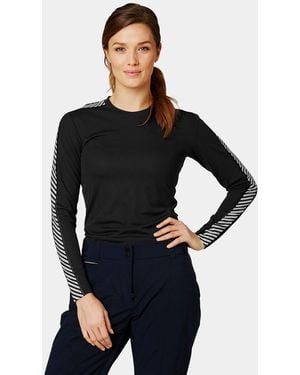 Helly Hansen Lifa Long Sleeve Crew Base Layer - Black