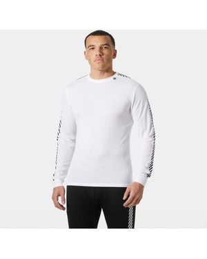 Helly Hansen Sous-Pull De Ski Homme Hh Lifa Stripe Crew Blanc