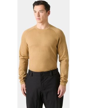 Helly Hansen Lifa Merino Knitevo Crew Marrone - Nero