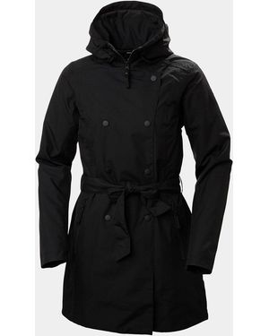 Helly Hansen Welsey Ii Insulated Trench Coat Mujer - Negro