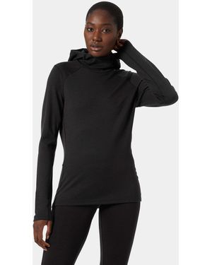 Helly Hansen Felpa con cappuccio base layer midweight lifa merino - Nero
