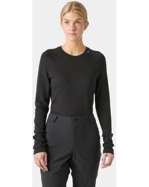 Helly Hansen Lifa Merino Midweight Crew Base Layer - Black
