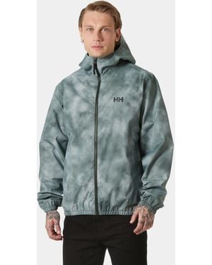 Helly Hansen Core Graphic Rain Jacket - Blue