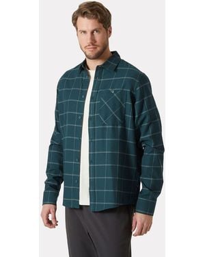 Helly Hansen Aker Flannel Long Sleeve Shirt - Blue