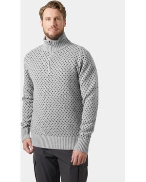 Helly Hansen Arctic Ocean Icelander Wool Knit ½ Zip Jumper - Grey