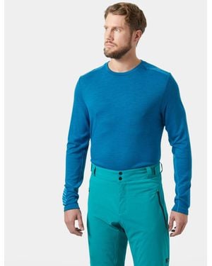 Helly Hansen Lifa Merino Midweight Crew Base Layer - Blue