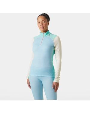 Helly Hansen Lifa Merino Midweight 1/2 Zip Base Layer - Blue