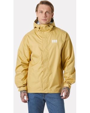 Helly Hansen Seven J Rain Jacket Hombre - Metálico