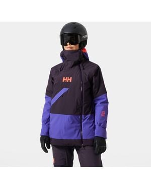 Helly Hansen Powchaser Asymmetric Ski Jacket - Purple