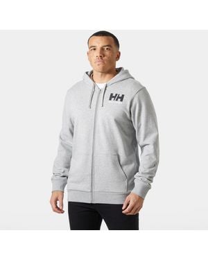 Helly Hansen Logo Full-Zip Hoodie - Grey