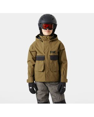 Helly Hansen Powder Light Jacket Adolescent Marron - Vert