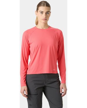 Helly Hansen Shine Long Sleeve Crew Mujer - Rojo