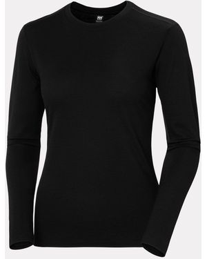 Helly Hansen Hh Merino Crew Base Layer - Negro
