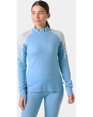 Helly Hansen Lifa Knitevo Half-Zip - Blau