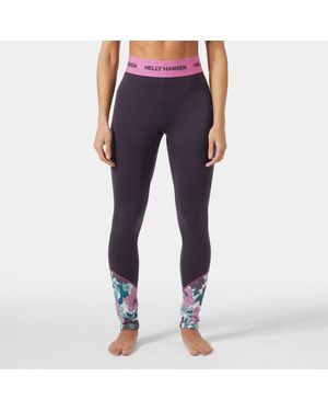 Helly Hansen Lifa Merino Midweight Graphic Base Layer Trousers - Blue