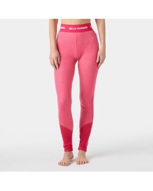 Helly Hansen Lifa Merino Midweight Base Layer Trousers - Pink