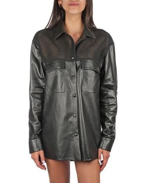 Henry Beguelin Nappa Leather Shirt - Black