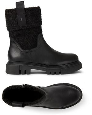 Henry Beguelin Curly Wool Ankle Boot Norton - Black