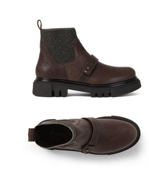 Henry Beguelin Buckled Ankle Boot - Black