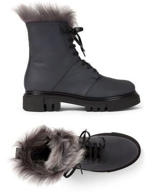 Henry Beguelin Fur Combat Boot Norton - Black