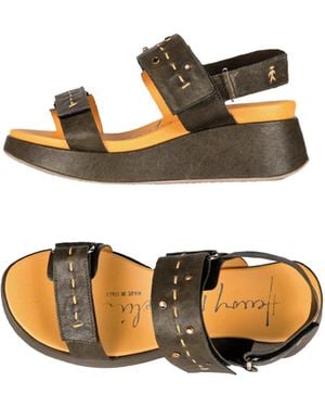 HENRY BEGUELIN ARCHIVE Wedge Sandal Old Iron - Metallic