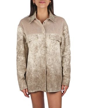 Henry Beguelin Vintage Leather Shirt - Brown