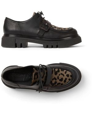 Henry Beguelin Leopard Buckle Loafer - Black