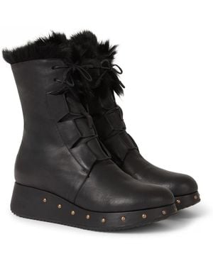 Henry Beguelin Wedge Lace-Up Boot Norton - Black