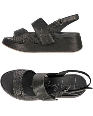 HENRY BEGUELIN ARCHIVE Wedge Sandal Pizzo - Black