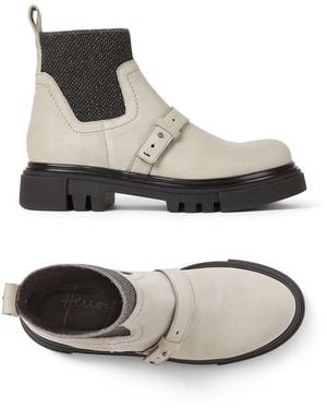 Henry Beguelin Buckled Ankle Boot - Gray