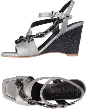 HENRY BEGUELIN ARCHIVE Wedge Jewel Sandal Graffiato - Black