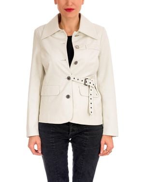 Henry Beguelin Jacket Nappa Chalk - White