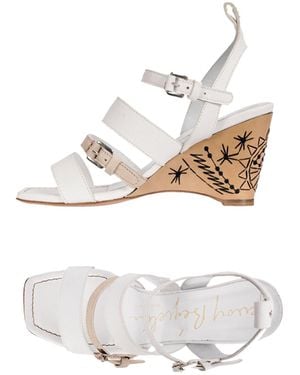 HENRY BEGUELIN ARCHIVE Wedge Sandal Old Iron - White