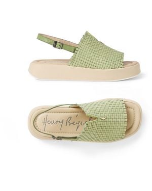 Henry Beguelin Soft Woven Sandal - Green