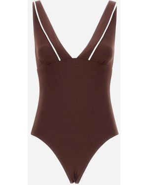 Herno Einteiliger Badeanzug Resort Aus Comfort Lycra - Braun
