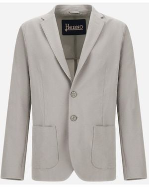 Herno Seer-Crease Blazer - Grey
