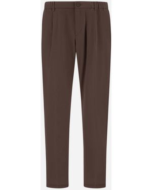 Herno Seer-Crease Trousers - Brown