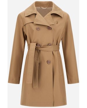 Herno Trench Coat In Dean - Natural