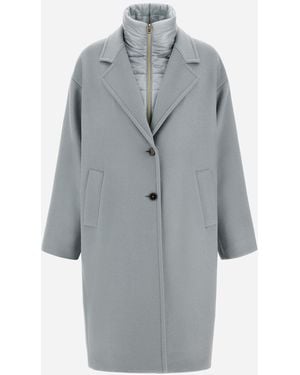 Herno Abrigo De Velour Wool Cloth Y Nylon Ultralight - Grey