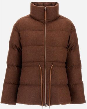 Herno Short Parka - Brown