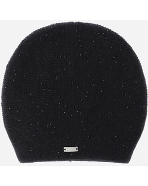 Herno Fisherman's Rib Mohair Beanie - Black